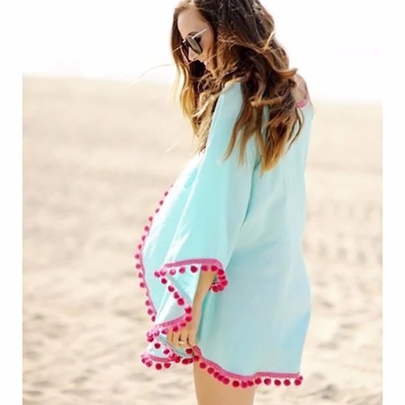 Sexy Short Beach dress Beach Cover up Chiffon - Picture 4 of 6